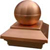 Wood Post Caps Copper Ball Top